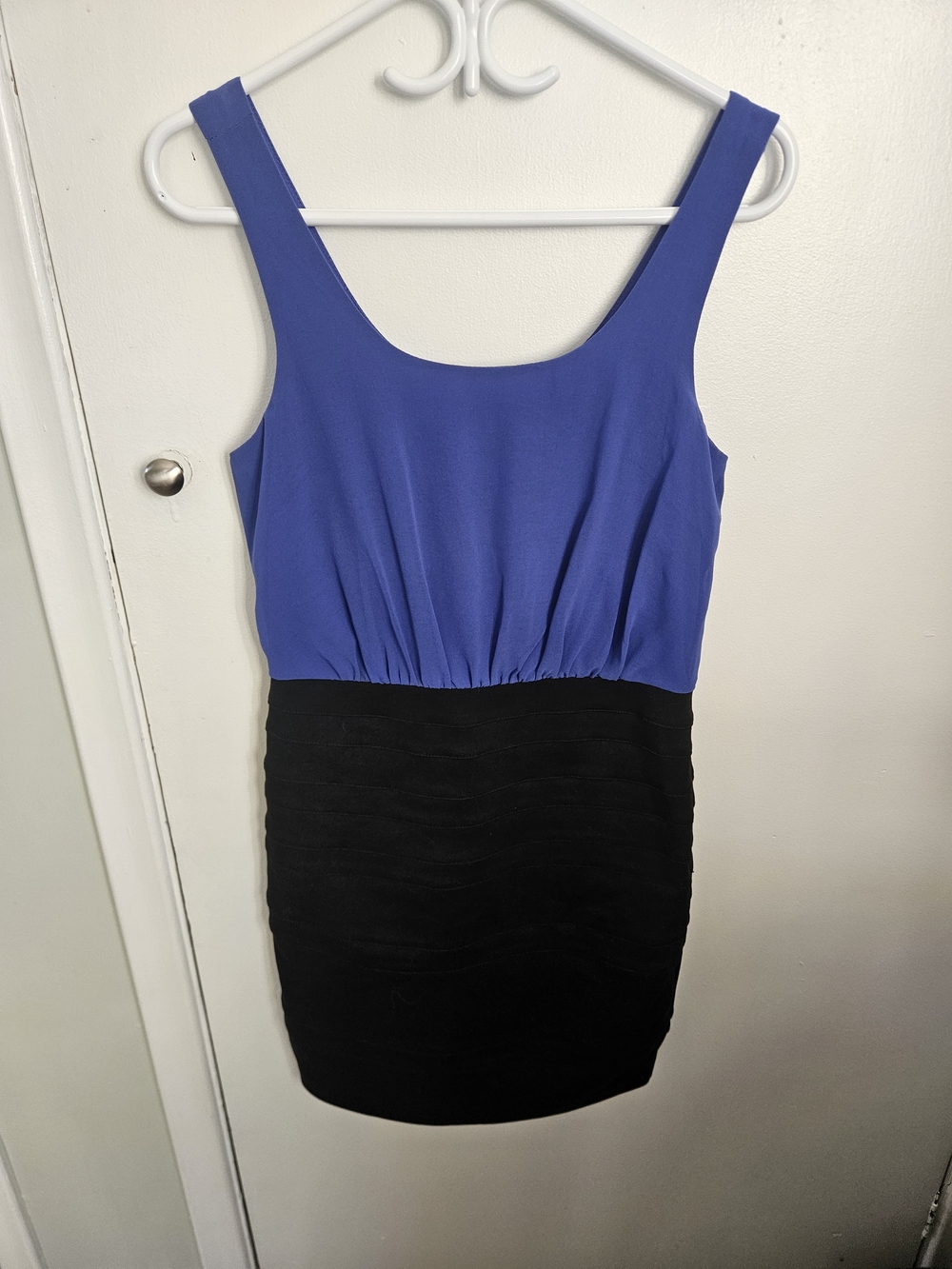 Smart Set Blue and Black Sleeveless Mini Dress